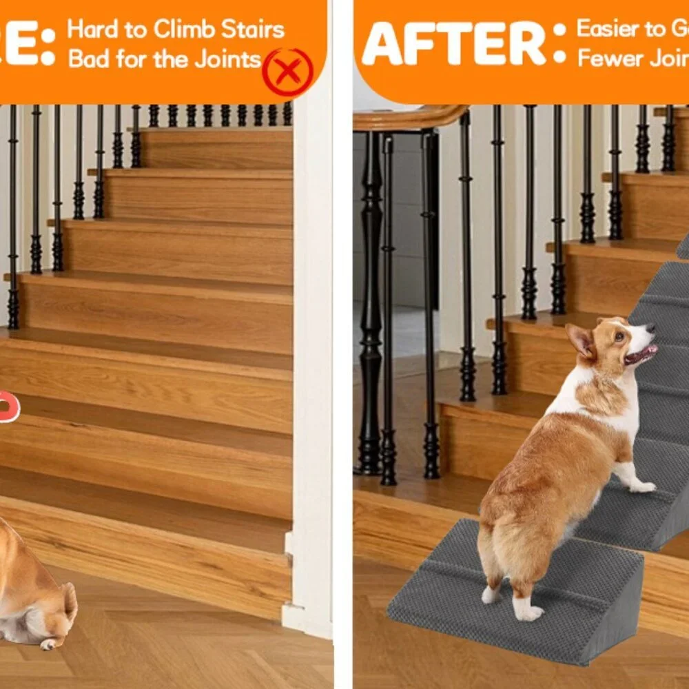 2026 Upgrade Non-Slip Dog Ramps/Stairs for Staircase 6 Pack